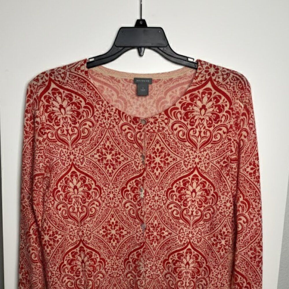 Ann Taylor damask button down shirt